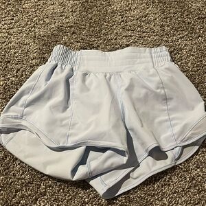 lululemon size 2 HR powder blue hotty hot shorts